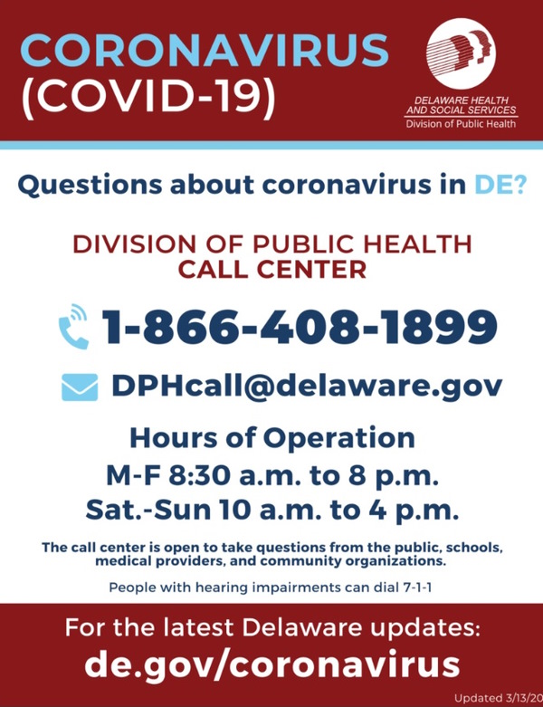 Coronavirus Delaware updates